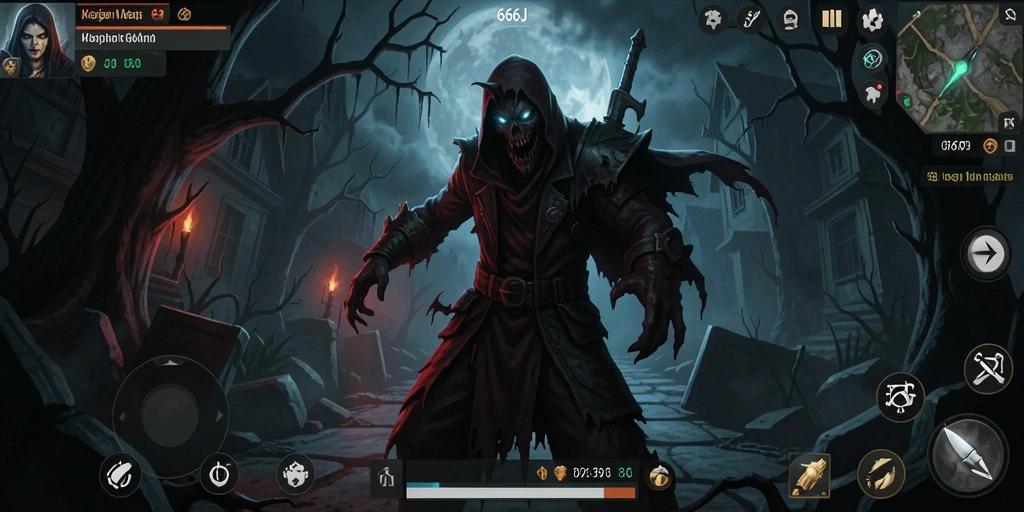 Gameplay mencekam di dalam dunia gelap 666J.