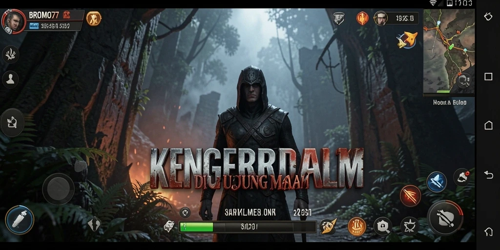 Gameplay menegangkan dengan suasana horor yang mencekam di BROMO77.