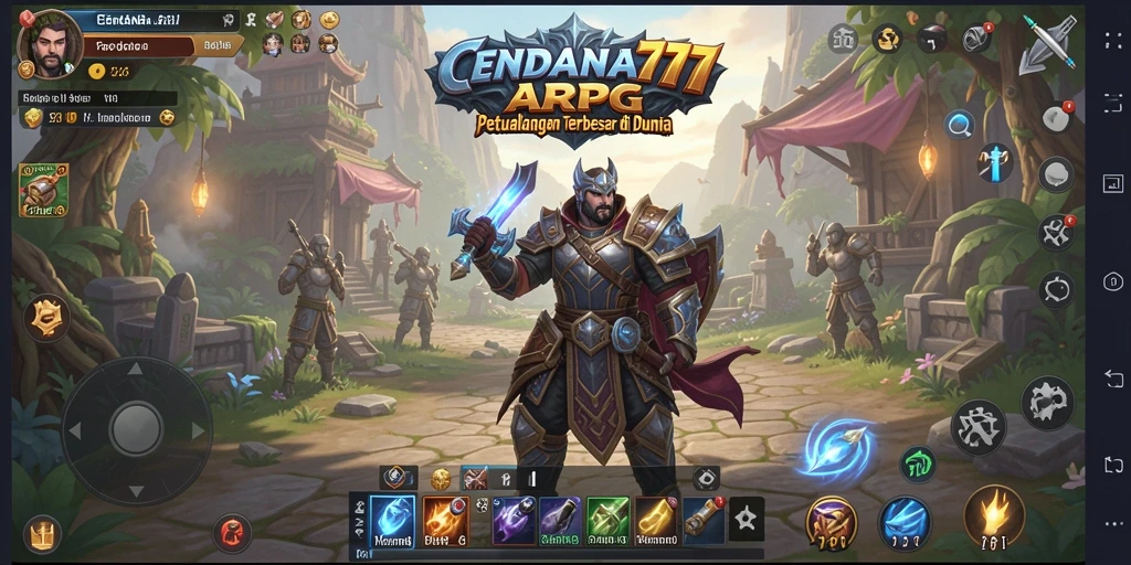 Screenshot menunjukkan aksi seru dalam gameplay ARPG CENDANA777.