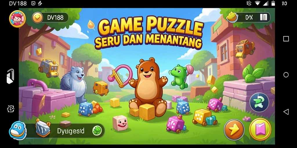 Tampilan gameplay DV188 dengan berbagai puzzle menarik.