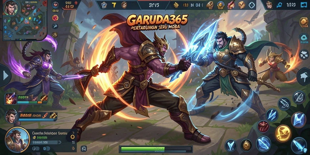 Tangkapan layar dari gameplay GARUDA365 yang menampilkan pertarungan tim yang mendebarkan.