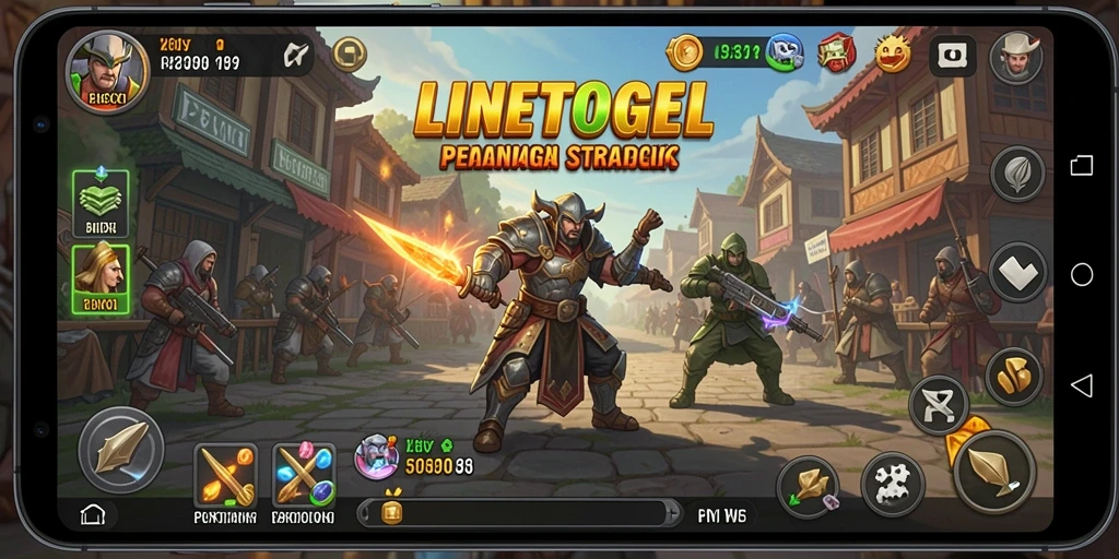 Tampilan gameplay <strong>LINETOGEL</strong> dengan taktik menarik dan strategi mendalam.