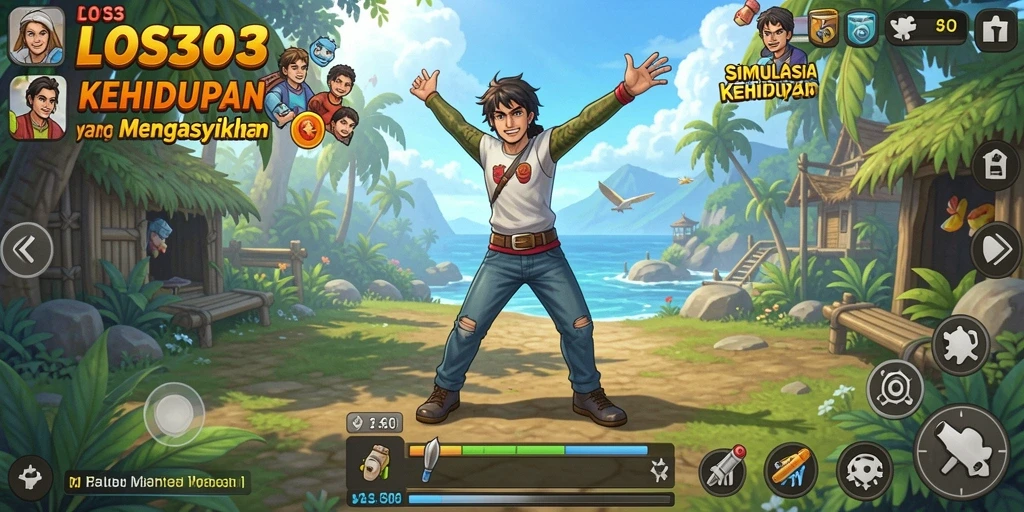Screenshot menunjukkan gameplay menarik dalam simulasi kehidupan.