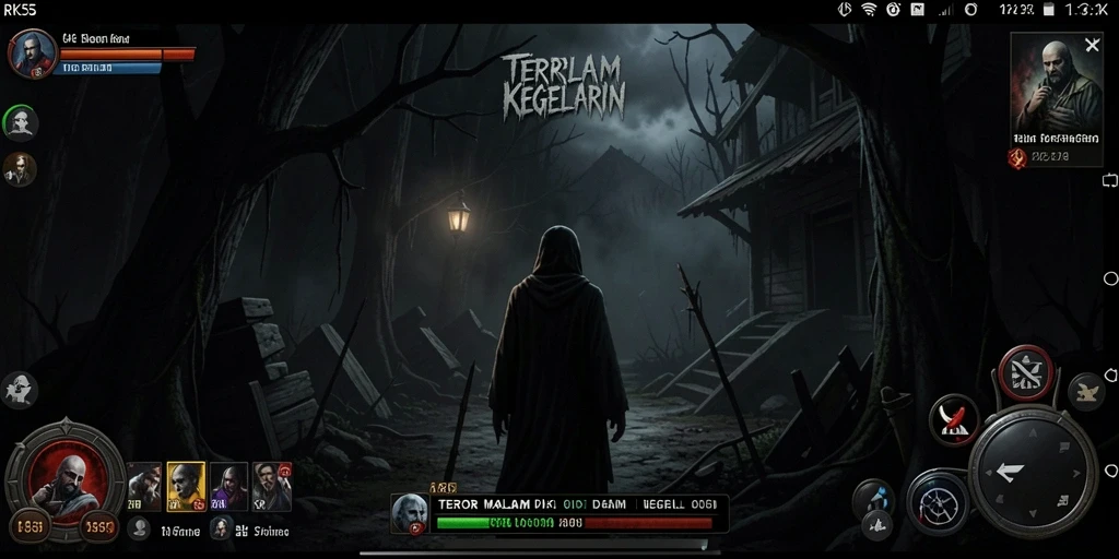 Screenshot menunjukkan momen menegangkan dalam gameplay RK55.