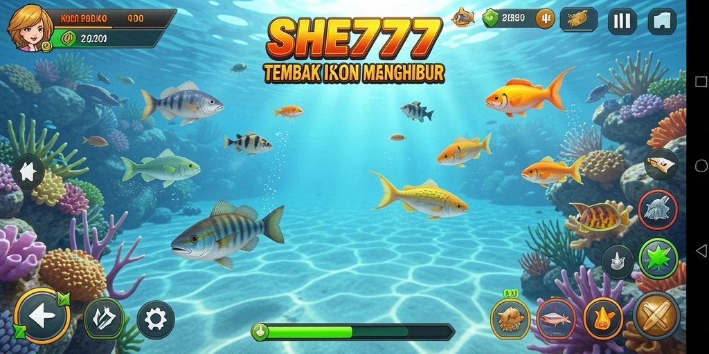 Gameplay seru Tembak Ikan dengan grafis yang menawan.