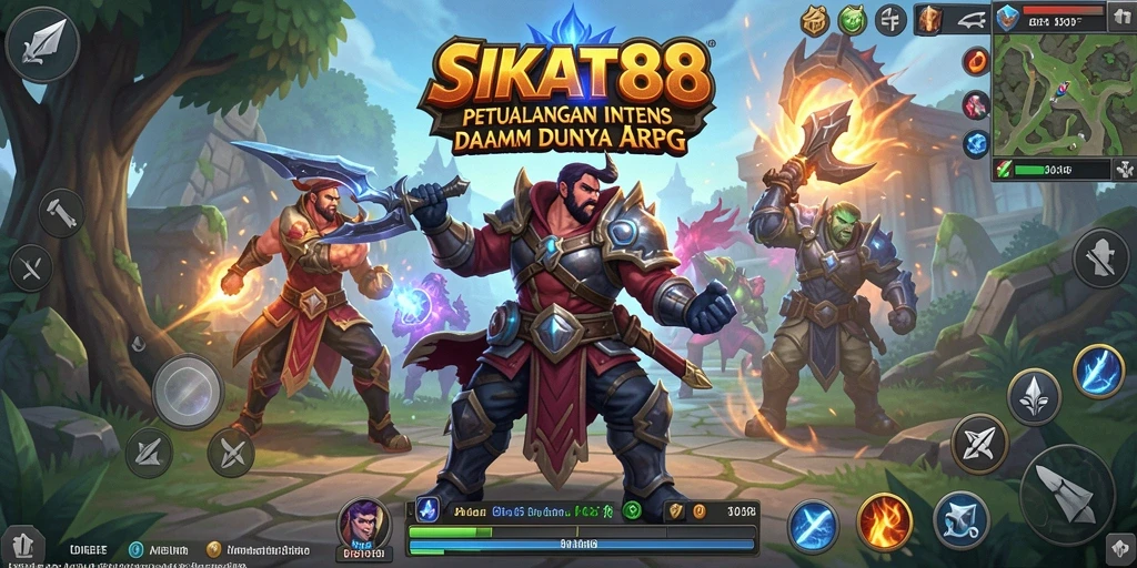 Screenshot menggambarkan aksi seru dalam gameplay ARPG SIKAT88.