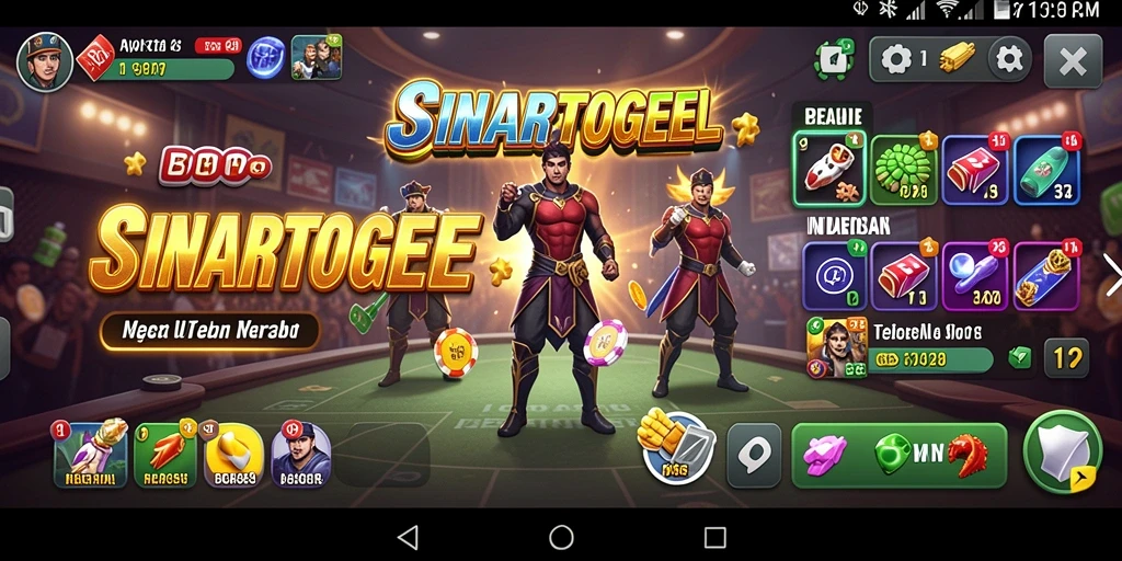 Tampilan antarmuka pengguna SINARTOGEL yang intuitif dan menarik.