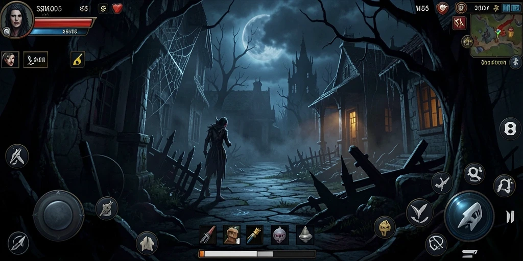 Gameplay SM605 menampilkan suasana Horror yang mencekam.