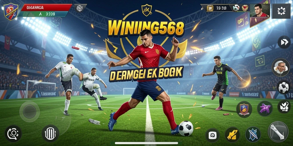 Tampilan gameplay menangkap momen menarik dalam olahraga.